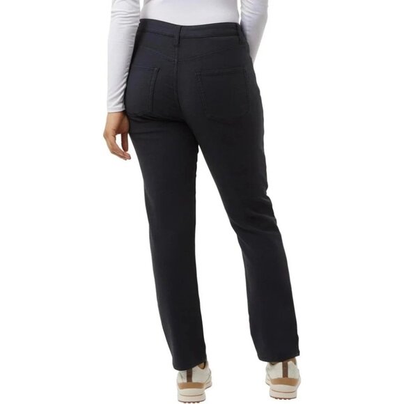 32 Degrees Women's Size M Black Mid-Rise Straight Leg Stretch Jean Pull on N0159 - Picture 3 of 13